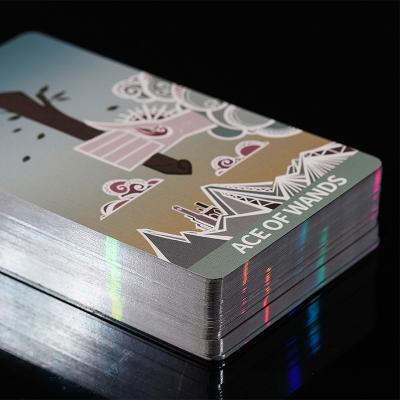 China Wholesale Custom Personalized Entertaiment Playing Cards Tarot Oracle Deck Printing Customized Silver Edges Oracle Tarot Card With Guidebook for sale