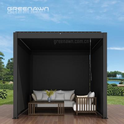 China Easily Assembled Waterproof Bioclimatic Aluminum Luxury Pergolas Garden Villa Gazebos Pergolas Outdoor Garden Furniture for sale