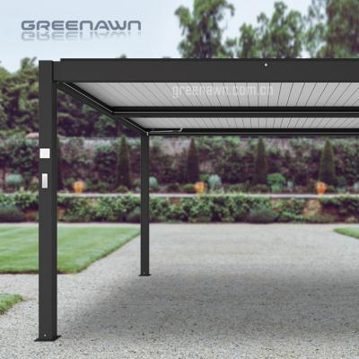 China Professionally designed easily assembled waterproof outdoor patio with adjustable aluminum pergola roof for sale