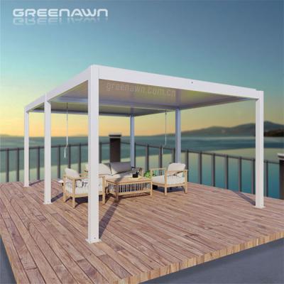 China Garden\Supermarket\Balcony\Outdoor Garden Custom Roof Pergola Pool Outdoor Aluminum Frame Free Louvered Gazebo Metal Vending Kits for sale