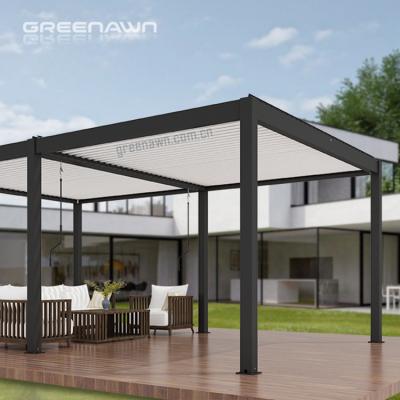 China Garden\supermarket\balcony\swimming pool prefab factory direct supply luxury pavilion aluminum waterproof pergola for sale