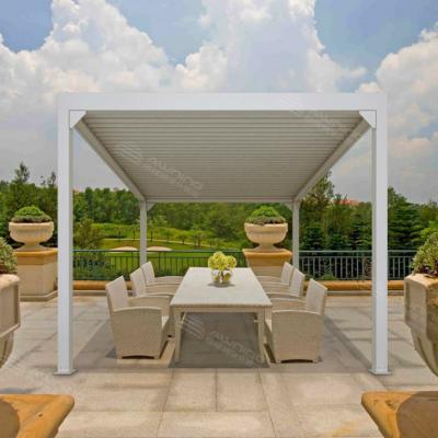 China OEM bioclomatica custom manual easily assembled pergola with shades, aluminum parasol pergola addossata 3x3 for sale