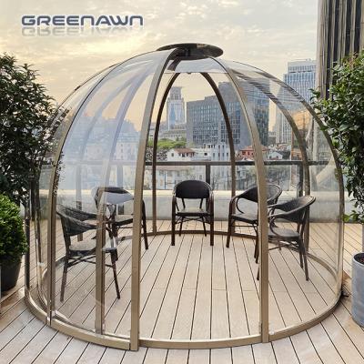 China Modern Luxury Outdoor Smart Rotating Star Room Dome Transparent Tea House Room For Family Party, Restaurant, Wedding for sale