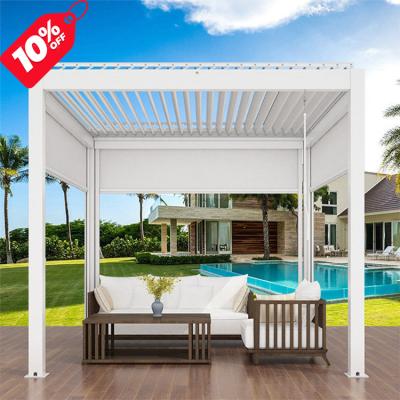 China Wholesale 3x4m Aluminum High End Pergola Canopy Roof Bioclimatic Pool Pergola Manual Easily Assembled For Sale for sale