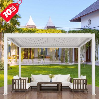 China Low Price Wholesale Manual Pergola 3X3m Bioclimatic Aluminum Pergola Easily Assembled Bioclima Bianca for sale