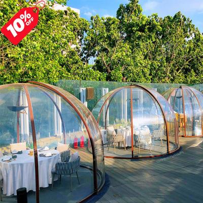 China Easily Assemble/High Toughness /Windproof/Waterproof 4.5m x 3m Clear Luxury Dome Prefab Waterproof And Rainproof Bubble House Tent For Outdoor Use for sale