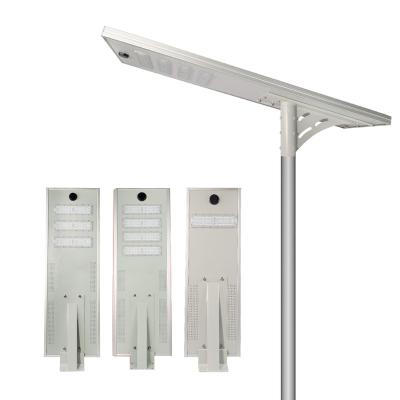 China New type 60w 80w 100w ROAD all in one solar street light with sensor for sale