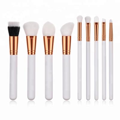 China Angular Blush New Diamars Wooden Handle End Cosmetic Tools Custom Logo Makeup Brush for sale