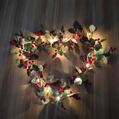 China 2021 New Fake Plastic Christmas Flower Vines With Led Indoor Decorations Home Decorative Material for sale