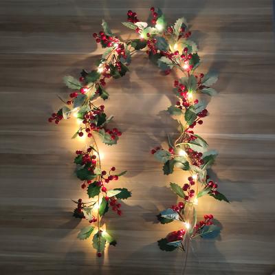 China New High Quality Plastic Fake Christmas Flower Vines With Led Home Decorative Material Indoor Decorations for sale