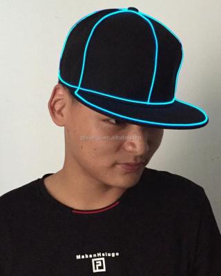 China Regular On/Slow Flashing/Fast Flashing/Off Hot Sales EL Boy Hats 10 Colors LED Glowing Baseball Caps Hip Hop Hats Chosen Gift For Easter Costume Up Accessory portion for sale