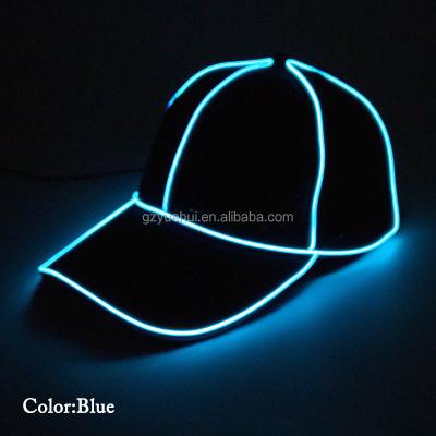 China Regular On/Slow Flashing/Quick Flashing/Off Glowing LED Glow Baseball Cap Light Up Hat+DC-3V Regular On Inverter Neon Glow Light Props Glow Parts Supplies dress up party for sale