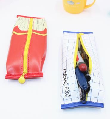 China Goods Wholesale Creative Cute Cartoon Popcorn French Fries Pencilcase School Stationery Pouch Children Pouch Pencilcase for sale