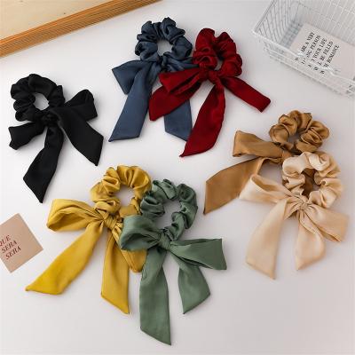 China High Quality Custom Logo Design Ribbon Hairband Girls Hair Decoration Bowknot Hair Scrunchies Hair Accessories for sale