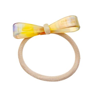 China Hair Decoration Kawaii Hair Rope Elastic Bands Ponytail Hair Cycle Stretch Bow Elastic Hair Tie for Girls for sale