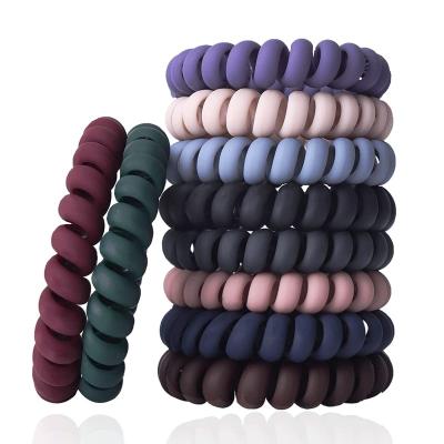 China Ponytail Holder Hair Ties Simple Colors Spiral Hair Ties For Women Pleat Hair Tie For All Hair Types Do Not School Sports Party Gift Accessories for sale