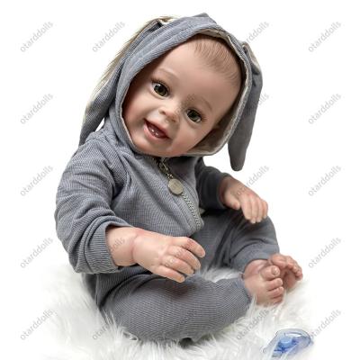 China Soft Toy 24 Inch Bebe Reborn Dolls Handmade Lifelike Babies Real Silicone Reborn Soft Vinyl Baby Dolls for sale