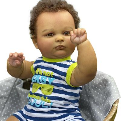 China Soft Toy 24 Inch Handmade Bebe Reborn Newborn Dolls Cute Handmade Bebe Toys For Children Gifts Boy for sale