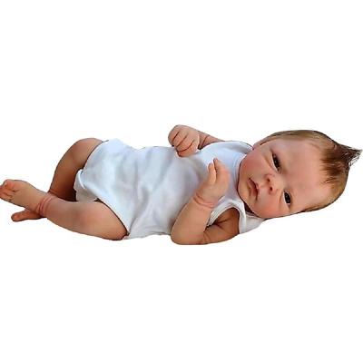 China Soft Toy 20 Inch Reborn Baby Dolls Finished Realistic Bebe Reborn Dolls Painted For Kids Gifts for sale