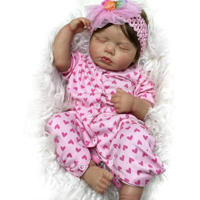 China Soft Toy 20 Inch Reborn Baby Dolls Soft Silicone Vinyl Finished Painted Lifelike Baby Dolls For Kids Gifts for sale