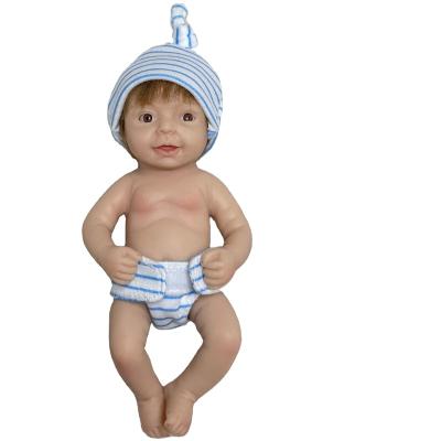 China 6 Inch Solid Silicone Reborn Baby Doll Realistic Newborn Baby Soft Toy for sale