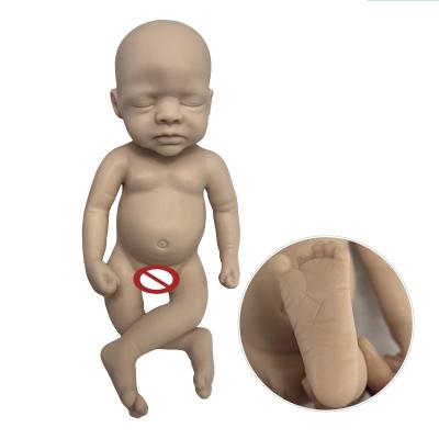 China Soft Toy Solid Soft Silicone Baby Girl Doll Kits 13 inch DIY Unpainted Bebe Reborn Dolls for sale