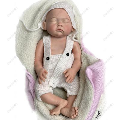 China Soft Toy 18 Inch Reborn Painted Lifelike Bebe Newborn Dolls For Children Soft Solid Silicone Dolls Artist Gift for sale