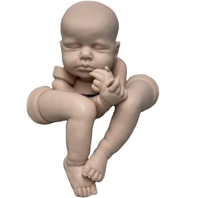 China Realistic Bebe Newborn Handmade Unpainted Doll 20 Inch Silicone Soft Solid Reborn Doll Kits Realistic Soft Toy for sale