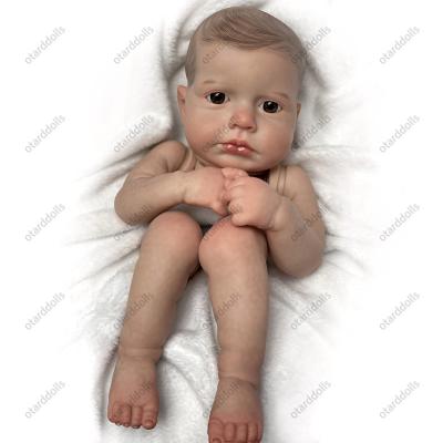 China Soft Toy 20 Inch Open Eyes Reborn Doll Kits Bebe Handmade Lifelike Painted Reborn Baby Dolls for sale