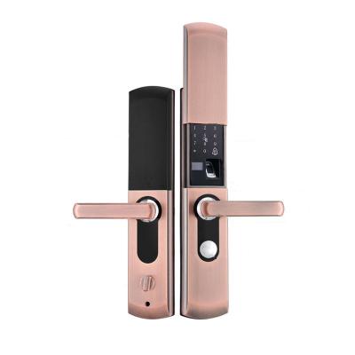 China Smart Door Entry Door Lock Electric Lock Smart Door Lock Fingerprint Key Password Remote Unlock HD Display Smart Digital Lock for sale