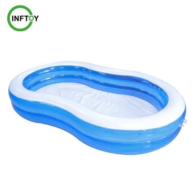 China Factory Customized High Quality Inflatable House Swimming Pools PVC Double Ring Outdoor Swimming Pool Customized Air for sale