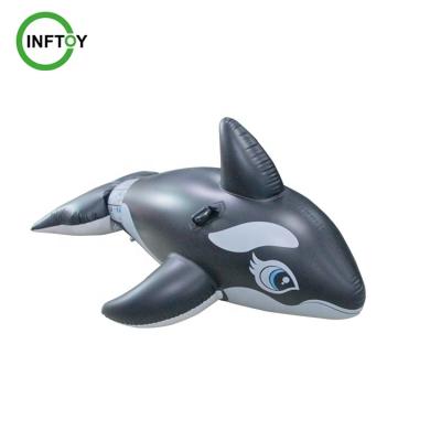 China Easy Install Factory Custom PVC High Quality Inflatable Air Orca Ride Adult Outdoor Floating Toy for sale