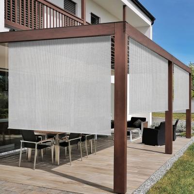 China Outdoor Greenhouse Farmhouse Garden Roll Shade Roll Up Shade Cloth Patio Blind For Deck Porch Balcony Backyard Gray 6x6 for sale