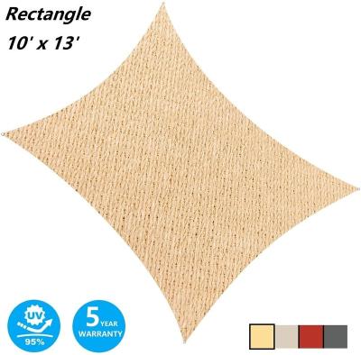 China Garden Shading Outdoor Sun Shade Sail Rectangle 10' x 13' UV Block Canopy For Patio Backyard Outdoor Activities for sale