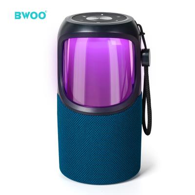 China BWOO New Design Full Range Speakers Tooth 5.0 Passive Mini tws Speaker Wireless Cloth RGB Active Blue Lamp for sale