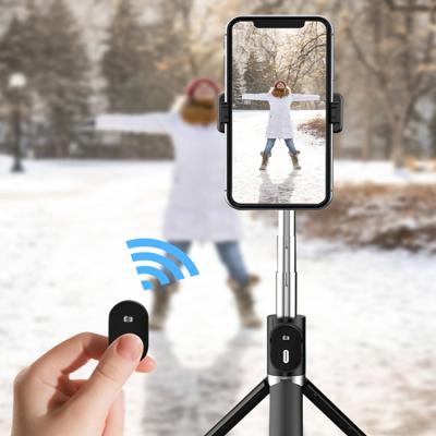 China Hot Selling Handheld Stainless Steel+Abs Mini Wireless Tripod 4.0 Mini Tripod USB Selfie Stick BWOO Stick Material 3 In 1 Blue Tooth Flexible Selfie Stick for sale