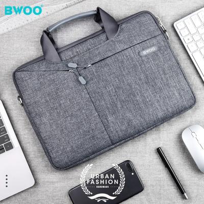 China BWOO Business Briefcase Laptop Bag Waterproof Hot Selling Fur Scratching Material Anti-fall Laptop Bag For Girls for sale