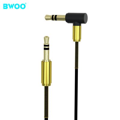 China Material to. BWOO Car New Products Car Cable Strip 90 Degree Design 3.5mm Audio Cable for sale