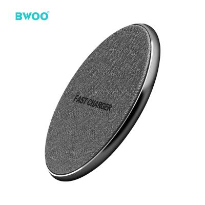 China BWOO Durable Best Selling 10W Fast Charging Portable Phone Wireless Charger For iPhone Universal Custom Qi Wireless Charger for sale