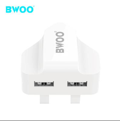 China BWOO UK wholesale for Samsung mobile phone chargers flame retardant material usb 2.4a 2 universal mobile charger for sale