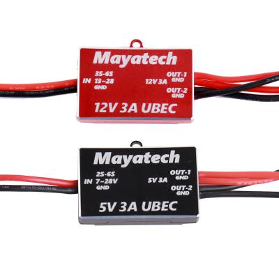 China Vehicles & Toys Mayatech 5V 12V Remote Control Step-Down Power Supply Voltage Regulation 7-28V to 5V/13-28V to 12V Buck Module UBEC-3A 6s for FPV RC UAV Model for sale