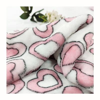 China OEM Custom Anti-Static 100% Polyester Printed Double Side Brushed Flannel Fleece Fabric For Kids And Girls for sale