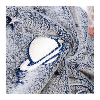 China Anti-Static Plush Throw Blanket Pattern Shiny Glow In The Dark Luminous Blanket Flannel For Kids for sale