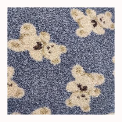 China New Design Anti-Static Teddy Bear Fleece Fabric 100% Polyester Bear Printed Fleece Fabric for sale