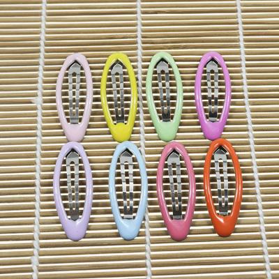 China New Girls Hair Accessories BB Simple Oval Baby Hair Clip Clip Broken Edge Does Not Hurt Hair Girl Sausage Headdress for sale