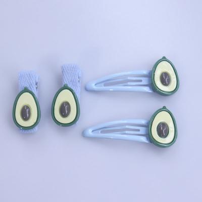 China Hair Accessories Children's Fruit Avocado BB Hair Clip Water Drop Clip Duckbill Clip Straight Baby Hits Clip Hair Edge Broken Clip for sale