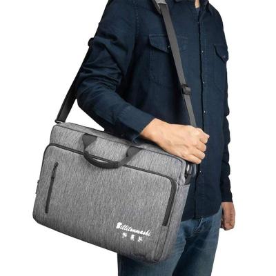 China Promotion Price Breathable Gray Oxford Cloth Polyester Computers Portable Laptop Bags For Men for sale