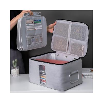 China Unisex /both women and man ID coins storage bag factory direct sales five layers with lock 36*27*20cm unisex storage boxes and bins /both women for sale