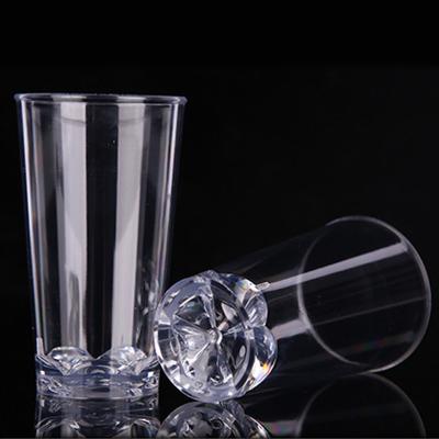 China Food Grade Disposable Crystal PS Airline Drink Cups for sale