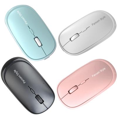 China Mini Flat Ultra Thin Dual Multi-Color Rechargeable Fashion BT Wireless Mouse for sale